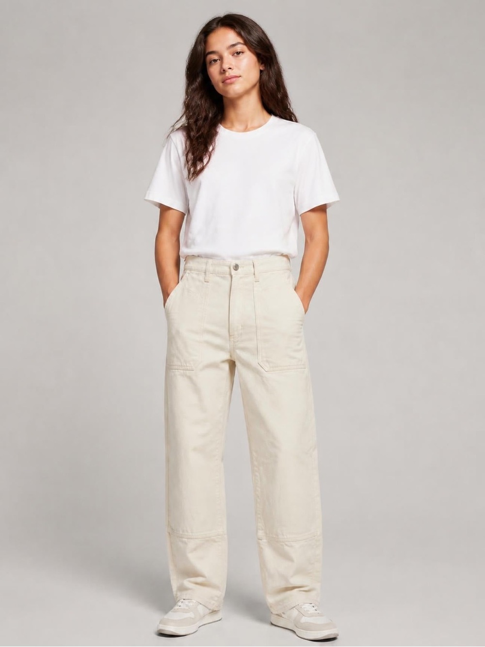 Old Navy Girls Cream Wide leg-Style Pants size 14